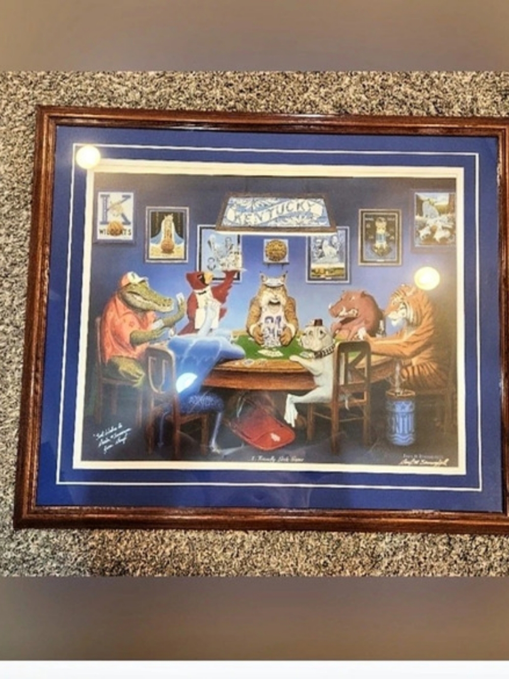 Signed Daryl M. Benningfield A Friendly Little Game Art 33×28